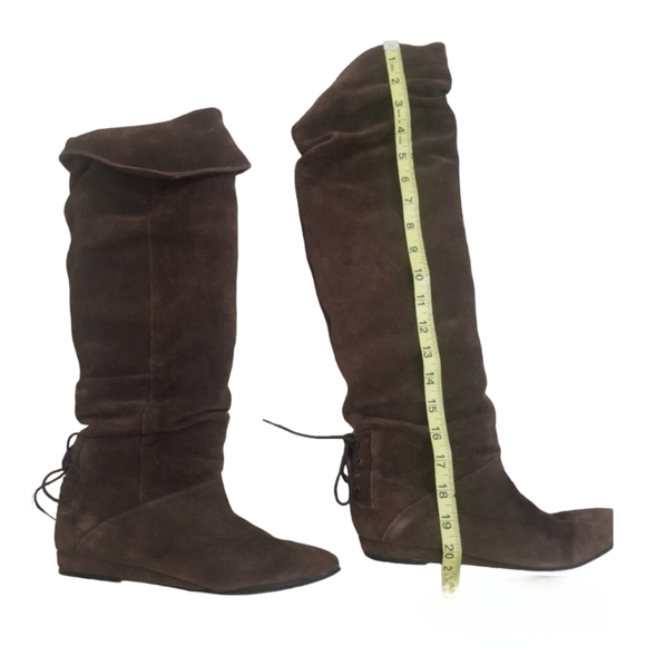 Vtg Tall Slouch Boots Genuine Suede EUC Size 7-7.5 - Picture 6 of 9